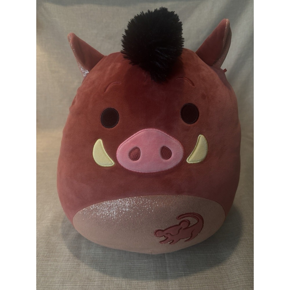 Disney Squishmallows Pumbaa Plush 16" Lion King Stuffed Animal Pig Pre-Owne